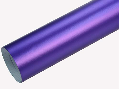 Neoxxim 23.32€/m2 Premium - Auto Folie - Chrom MATT Lila Ice 50 x 150 cm - blasenfrei mit Luftkanälen ca. 0,16mm dick selbstklebend flexibel