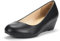 DREAM PAIRS Women's Debbie Mid Wedge Heel Pump Shoes, Size 5.5, Black/Pu