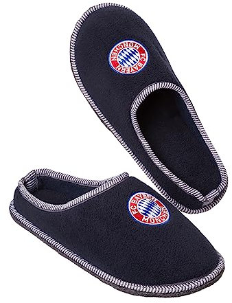 FC Bayern München Filz-Pantoffeln | Hausschuhe | Erwachsene | Navy
