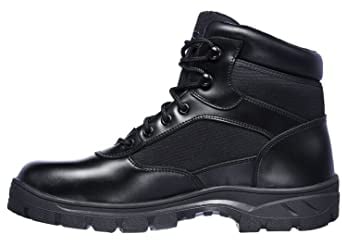 Skechers Wascana Benen, Anfibi Da Lavoro Uomo, Black Leather W Textile, 42 EU