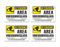 Adesivi Videosorveglianza, mis: 15x10 cm, cartelli area videosorvegliata piccoli, in PVC Morbido, con laminazione protettiva ANTI UV, nuova versione GDPR, in Italiano, Impermeabili, lavabili, 4 pz.