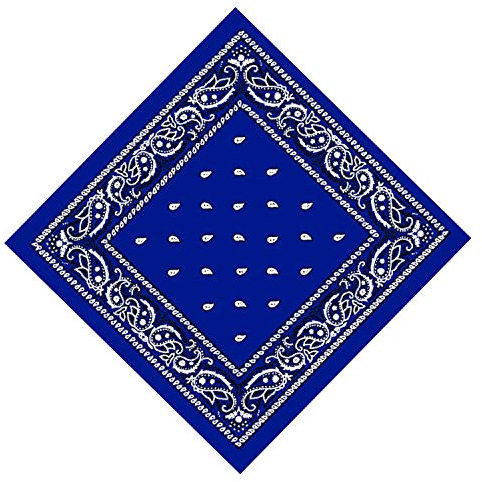 Trimming Shop Baumwolle Unisex Bandana Stirnband Schal Breite Kopf Wrap Multifunktionstuch für Armband Kopfbedeckung Raves Reiten Wandern Radfahren Outdoor-Aktivitäten 54cm, blau, 6 5/8