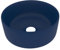 vidaXL Luxus Waschbecken mit Abflussloch Waschschale Waschtisch Aufsatzwaschbecken Waschplatz Handwaschbecken Rund Matt Dunkelblau 40x15cm Keramik