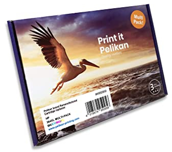 Pelikan Ersatz-Tintenpatronen für HP 364XL, Schwarz/Cyan/Magenta/Gelb, 4 Stück