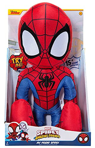 Toy Partner Spidey Plüschtier mit Sounds (Spiderman), Mehrfarbig (SNF0006)