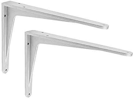 ALPENSTAHL Schwerlastkonsole Aluminium Silber matt | SPARTA | 2 Stück Schwerlastwinkel für die Wandmontage | Winkelkonsole schwerlast: 500 x 450 x 47 mm | Tragkraft: 400 kg | Regalwinkel Silber