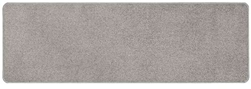 Primaflor Kurzflor Wohnzimmerteppich - Manila, Seidengrau, 67x200 cm, Viele Größen und Farben, Moderner Teppich für Kinderzimmer, Arbeits- und Schlafzimmer, Fußbodenheizung geeigneter Teppichläufer