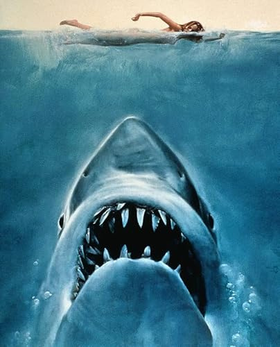 Jaws – The Classic Movie Poster – Premium-Mauspad – 24 x 19 cm