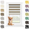 MARDOM Rollos für Fenster Ohne Bohren, Duo Rollo Tag und Nacht, Rollo Ohne Bohren, Doppelrollo Klemmfix Ohne Bohren, Fensterrollo Innen, Jalousien (Latté, 110x215 cm (Stoffbreite: 106)