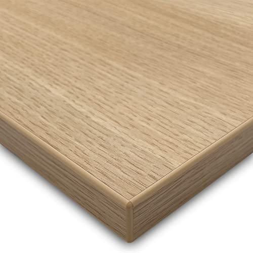 X57 Tischplatte 19mm Dekorplatte nach Maß Holzplatte melaminharzbeschichtet Spanplatte mit 2mm ABS Kante Umleimer (140x70cm. Eiche)