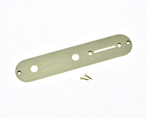 KAISH USA Specs Metal Aluminum Anodized Tele Control Plate with 3/8 CTS Pot Holes for American/Mexican Telecaster Gold