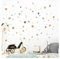 Little Deco Wandsticker Tupfen Dots für Babyzimmer 92 Stück Kinderzimmer Wandtattoo Kreise Klebepunkte in Braun Mint Grau Set Selbstklebende Wandaufkleber DL925-21