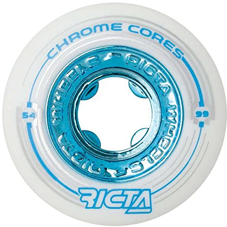 Ricta Skateboard-Rollen, Chromkern, 99a, Weiß, 54 mm