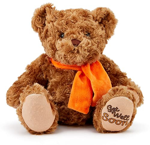 Zappi Co Get Well Soon Classic Bear (28-30 cm) Childrens Stuffed Soft Cuddly Safari animals Collection Plush Teddy New Born Child First kid