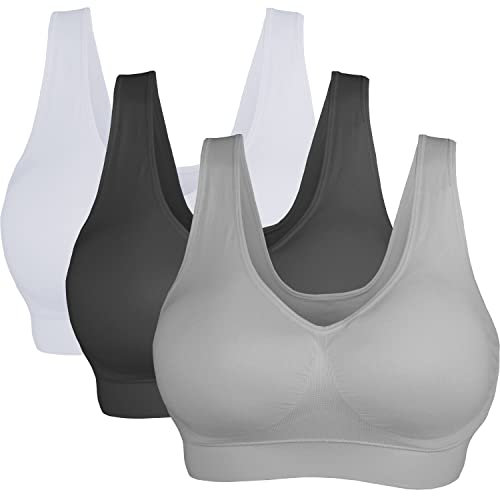 DPZEACA Sport-BHs für Damen, gepolstert, nahtlos, mittlere Belastung, Unterstützung für Yoga, Fitnessstudio, Workout, Fitness, N22, Ndp-bb23-002, 3XL