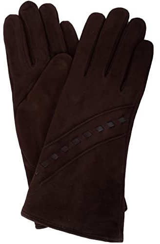 SNUGRUGS Womens Soft Suede Winter Glove with Square Detailing