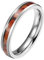 ANAZOZ Ringe Aus Edelstahl Herren, Personalisierter Ring Damen Verlobungsring größe 60 Bandring Holz Breit 4mm