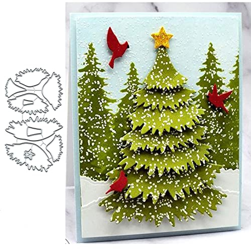 Weihnachts-Kristallbaum-Metall-Stanzformen, Merry Christmas, Stern, Baum, Stanzformen, Schablonen, DIY, Scrapbooking, dekorative Prägung, Papier, Scrapbooking, Kartenherstellung
