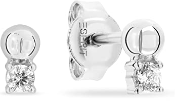 ESPRIT Damen-Ohrstecker 925er Silber 2 Zirkonia One Size Silber 32022945