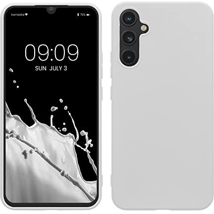kwmobile Custodia Compatibile con Samsung Galaxy A34 5G Cover - Back Case per Smartphone in Silicone TPU - Protezione Gommata - bianco matt