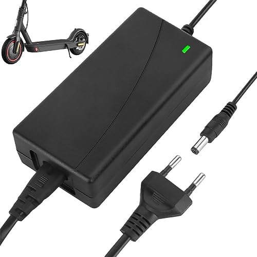 Fivtsme Ladegeräte für Scooter 42V 2A, Netzteil Fahrrad Ladegerät für Elektrofahrräder, E Scooter Ladegerät, Roller EU Ladegerät 5,5 mm x 2,1 mm