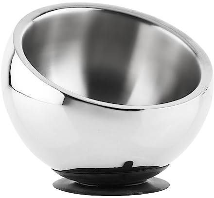 Nobby Gamelle GOLYO en Acier Inoxydable à Double paroi avec Ventouse Ø 18,5 x 15 cm env. 780 ML
