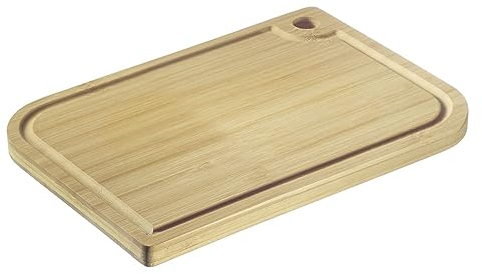 Westmark Planche à découper en bambou - Tapis de découpe de qualité supérieure avec rainure à jus - Planche de cuisine en bois pour couper facilement les aliments - Bambou 28 x 18 cm