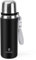 Stainless Steel Flask with Cup 700ml/23.6oz Vacuum Insulated Thermo Bottle Keep hot and Cold Water Bottles Coffee flasks.(Black)