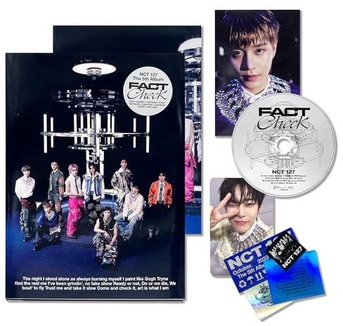 NCT 127 - 5th Album [Fact Check] (Chandelier Ver.) CD-R + Photobook + Photo + Sticker Set + Photocard + Folded Poster + 2 Pin Badges + 4 Extra Photocards
