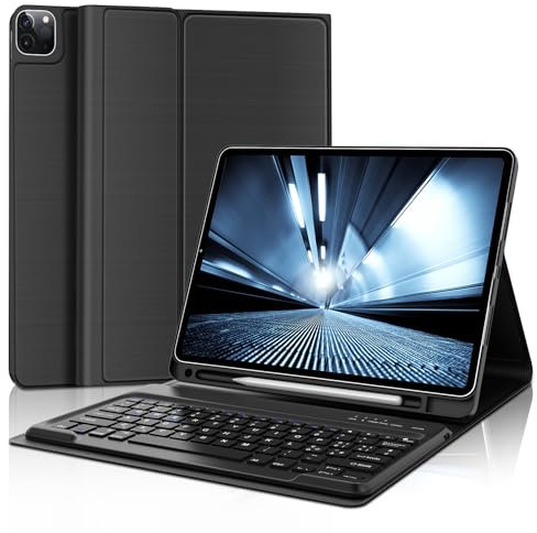 WAVATA Tastiera per iPad Air 13 2025/2024 (M3/M2), Custodia Tastiera per iPad Pro 12.9 6a/ 5a/ 4a/ 3a Gen Magnetica Staccabile Italiano QWERTY Bluetooth, Nero