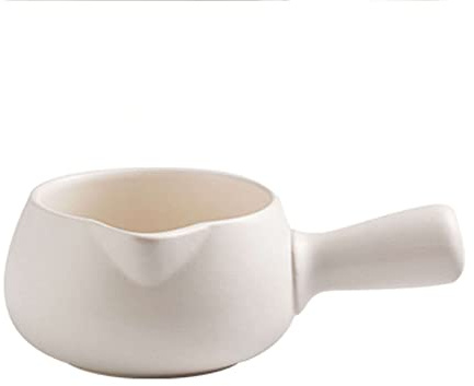 UNbit Multiple Colour Milk Pan with Pouring Lip, Small Saucepan, Complementary Food Milk Pot, for Milk, Porridge-red-760ml 27oz (Color : Bianco, Size : 760ml 27oz)