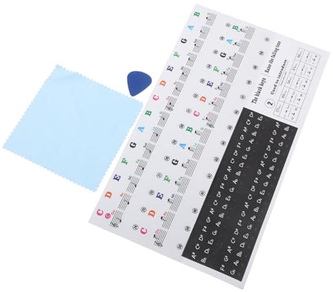 Toyvian Piano Stickers Keys Removable Keyboard Stickers for Beginners Music Learners Notes for Practice