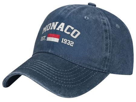 Baseball Cap Monaco Flagge Basecap Casual Baseball Kappe Verstellbare Capatmungsaktive Mütze Für Teenager, Golf, Auf Reisen