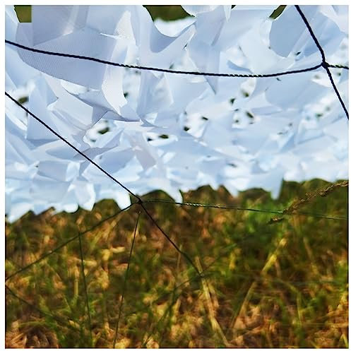 Telo Parasole Bianco Rete Ombreggiante Mimetica per Esterni, Copertura per Giardino, Tendalino Coprente - Ideale per Serra Terrazza Cortile Giardino Prato Pianta Festa Campeggio Decorazione(8x8m)