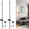 2er-Set LED Steckdosen-Wandleuchte mit Stecke Schwarz mit Fernbedienung, Dimmbar Moderne Wandlampe Wandleuchte einstecken für Schlafzimmer & Wohnzimmer, Energieeffizient & Einfach Installierbar