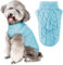FWLWTWSS Hundepullover, Winter Warmer Hundepullover Kleine Hunde Rollkragen Strickpullover Hunde Pullover Weich Hundekleidung Hundepulli Hund Kleidung für Kleine Mittelgroße Hunde und Katzen Large