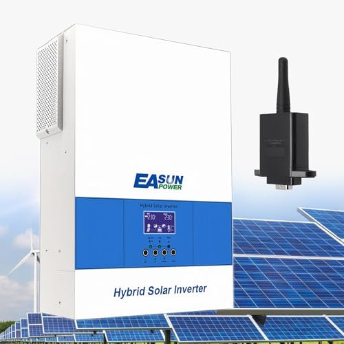 6200W Onduleur Hybride Solaire,48V CC à 220V-230V CA,Contrôleur de Charge MPPT 120A Intégré,Onduleur à Onde Sinusoïdale Pure Hors Réseau,pour Camping-Car,Maison,Système de Panneaux Solaires