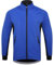 CLMETHE Winter-Fahrradjacke für Herren, Fleece, Softshell, Fahrradtrikot, durchgehender Reißverschluss, reflektierender Fahrradmantel, winddicht, Sport-/Laufbekleidung mit Tasche,Blue-3XL