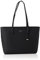 DKNY Women's Saige EW TOP Zip Tote 100% Polyvinyl Chloride, Black and Silver
