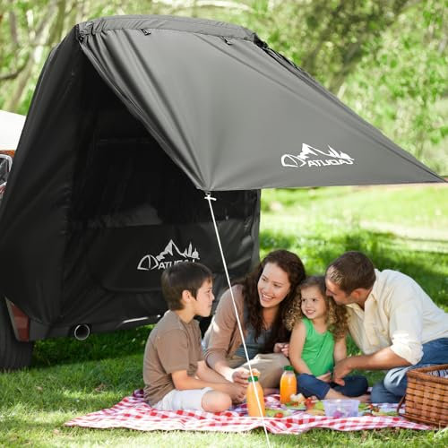 Tnamdan Carpa de Maletero con Gasa B3 Protección Solar Impermeable Toldo Trasero Sun Shelter de Coche de Vacaciones Camping al Aire Libre para SUV con una Longitud Trasera no Superior a 1,9 m