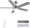 CJOY Ceiling Fan Light, 42'' Woodgrain Ceiling Fan Lights with Remote, Quiet, 3 CCT Selectable, Silent Reversible DC, Fans Lights Ceiling for Bedroom/Living Room/Kitchen/Farmhouse, Bi-Colour 5 Blades