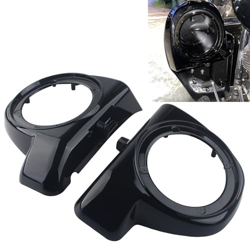 FINMOKAL 16,5 cm Lautsprecher Box Pod Untere belüftete Verkleidung kompatibel mit Harley Touring Road Glide Street Glide Electra Glide Ultra Classic 2014-2024+, Vivid Black