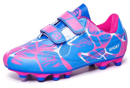 Scarpe da Calcio Ragazzi 36 Scarpe da Calcio Bambini Bambine Scarpe da Allenamento Professionali All'aperto Traspiranti Antiscivolo Rosa