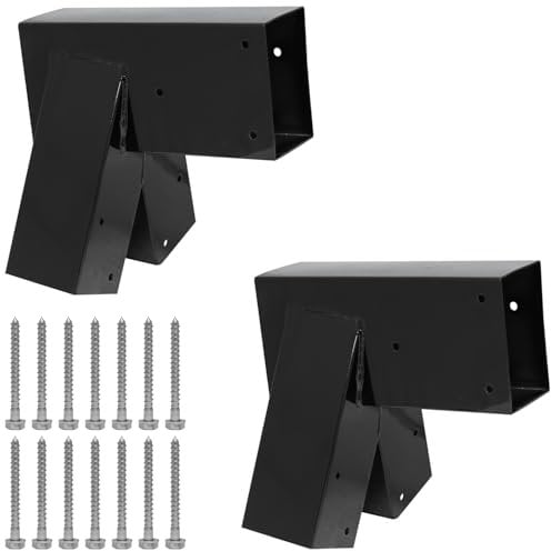 Woodside Steel A-Frame Swing Brackets - Heavy Duty 2 Pack for Swings & Hammocks, Corner End Mounting Brackets for Playground/Climbing Frame, Timber Post Triangle Hardware DIY Kit