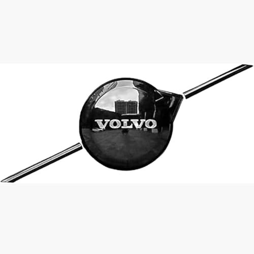 Schwarzes Kühlergrill-Emblem für Volvo XC60 2021 2022 2023 2024 2025, ABS 3D-Aufkleber, Frontgrill-Emblem Logo-Dekoration Styling Autozubehör