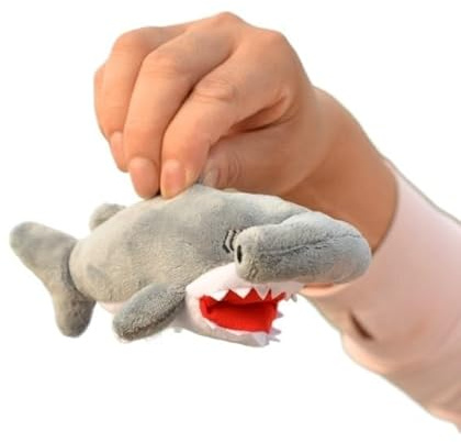HCGX Peluche de Tiburón Martillo 15 cm con Imán, Lindo Nevera, Suave y Agradable Animal Marino(sphyrnidae)