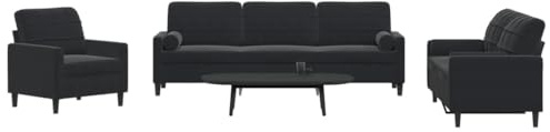 WEMYUFURN Samt Sofa Garnitur Metallgestell XXL Sitzfläche in Grau mit Nackenkissen für Wohnzimmer Lounge Relax