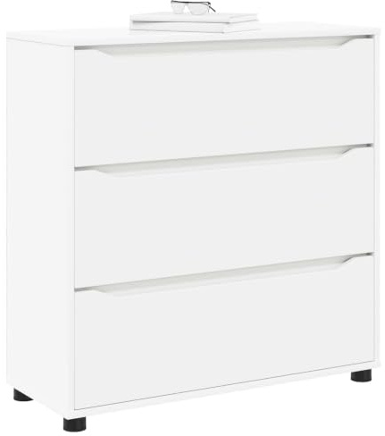 vidaXL Aufbewahrungsschrank 80 x 31 x 81 cm Holzwerkstoff Weiß