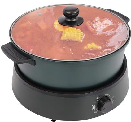 TONFEION Electric Hot Pot Cooker4L with Non-Stick Coating, Multi-Cooker Pan 1350W Overheat Protection, Multicooker for Stir-Fry and Soup, for Family und Restaurant Use