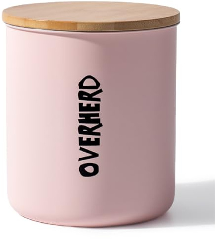 Overherd Storage Tin for Oat Milk Powder - Airtight Kitchen Counter Canister - Metal Storage Container Powder